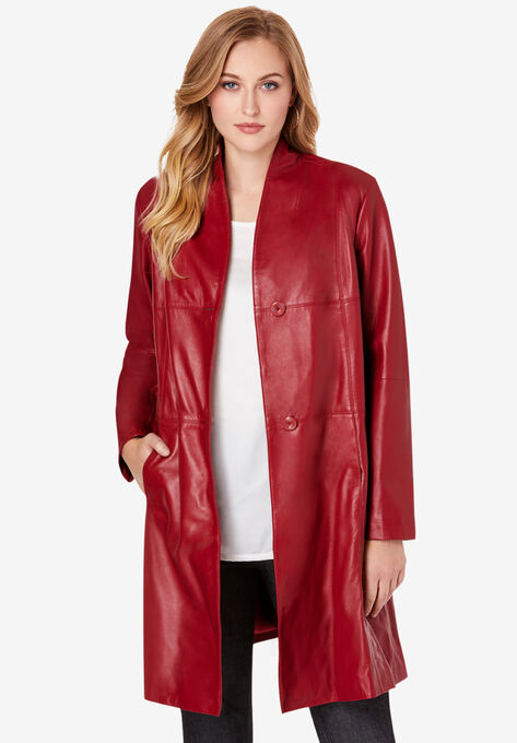 Leather Swing Coat | Woman Within