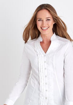 Cotton Ruffle Shirt