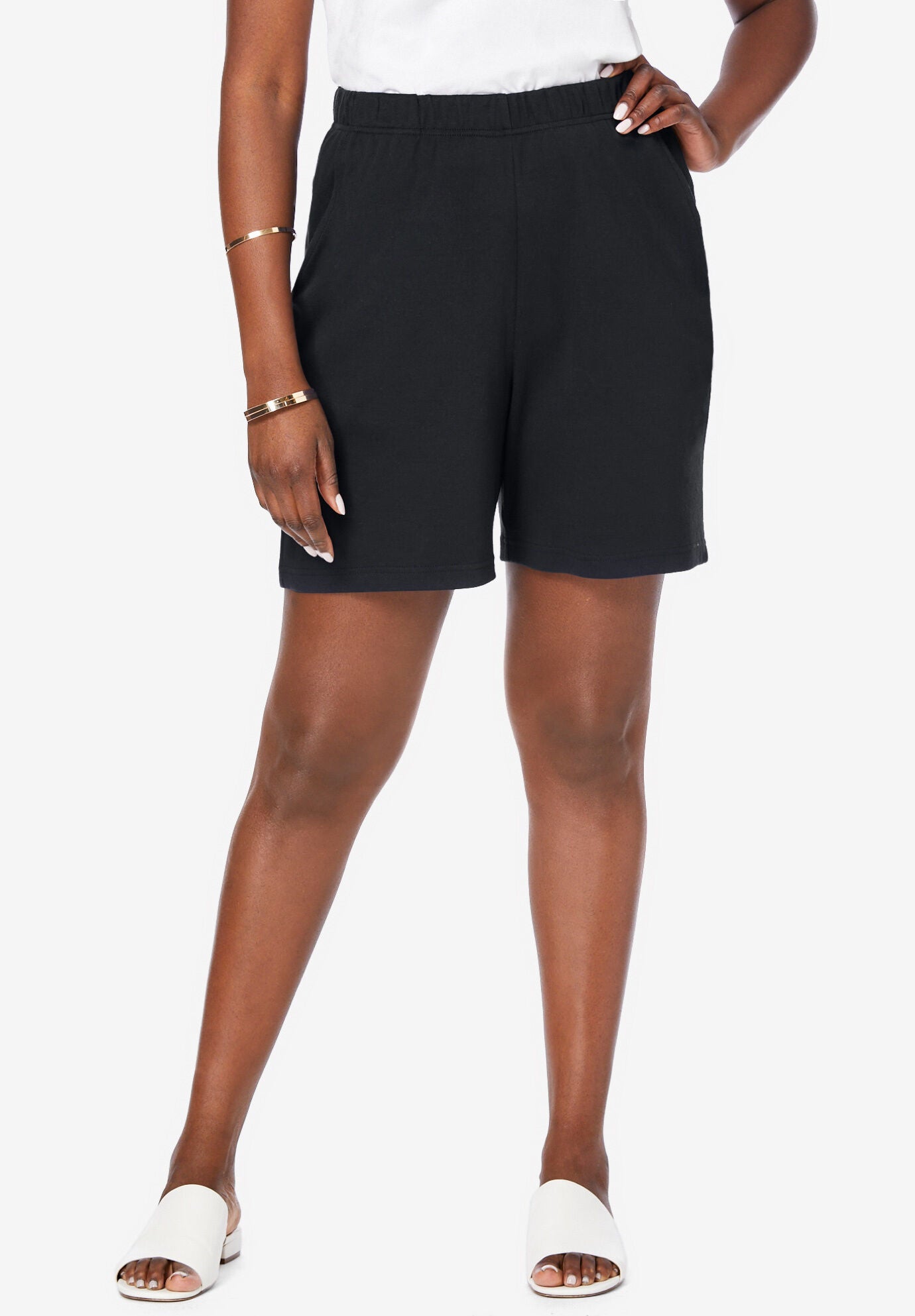 Woman within shorts sale