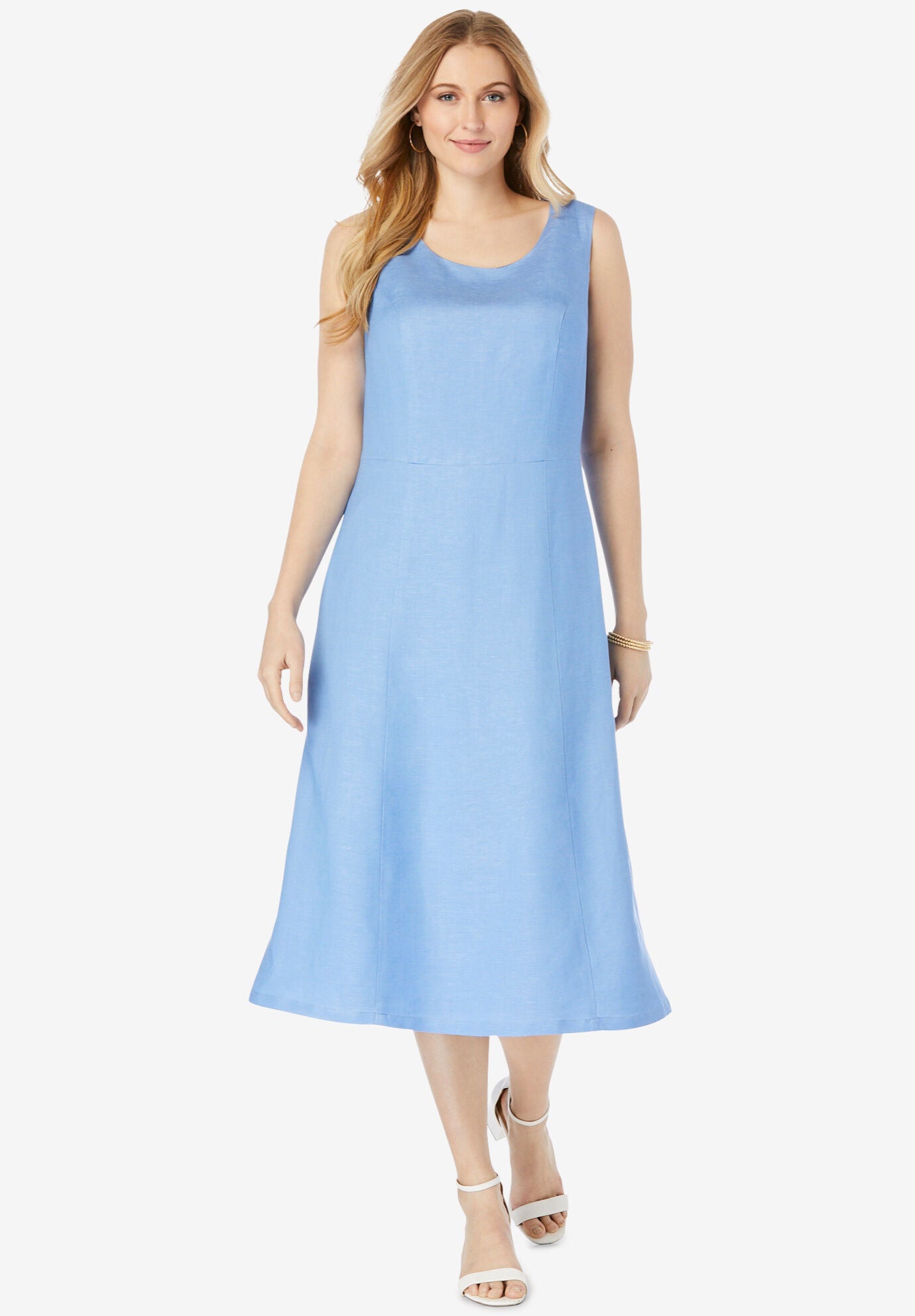 linen flare dress