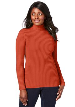 Ribbed Cotton Turtleneck Sweater