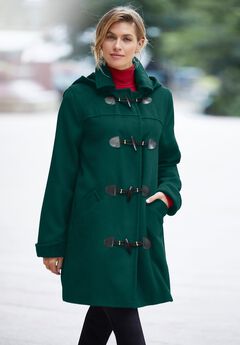 Hooded Toggle Wool Coat