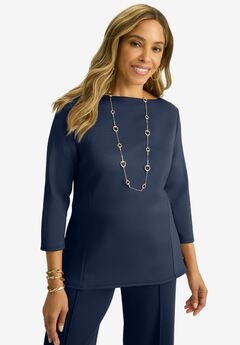Plus Size Polyester Spandex Tops