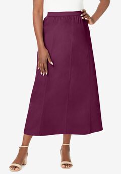 Stretch Denim Jegging Skirt
