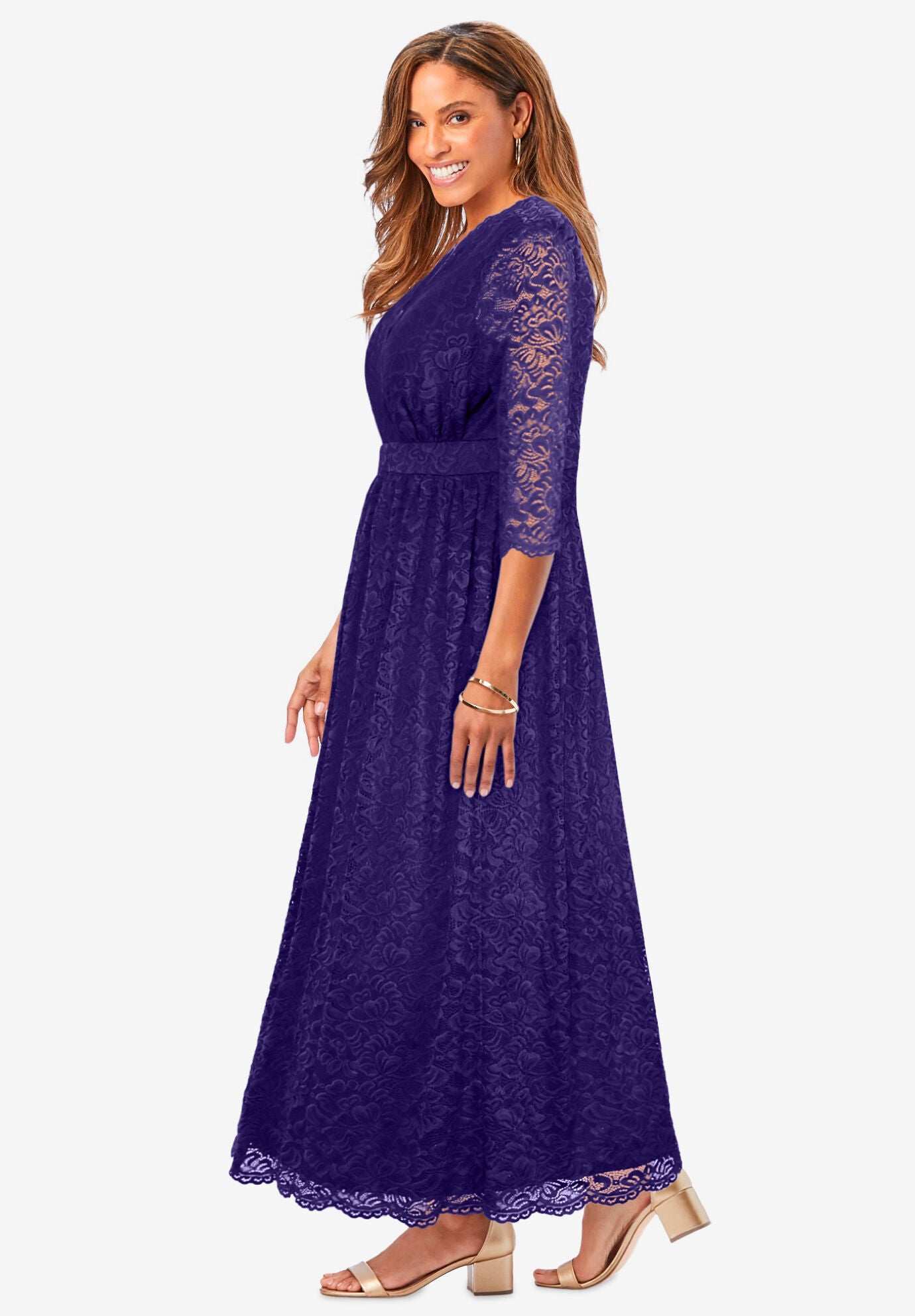 Stretch Lace Maxi Dress Woman Within