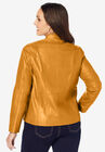 Zip Front Leather Jacket, , on-hover image number null
