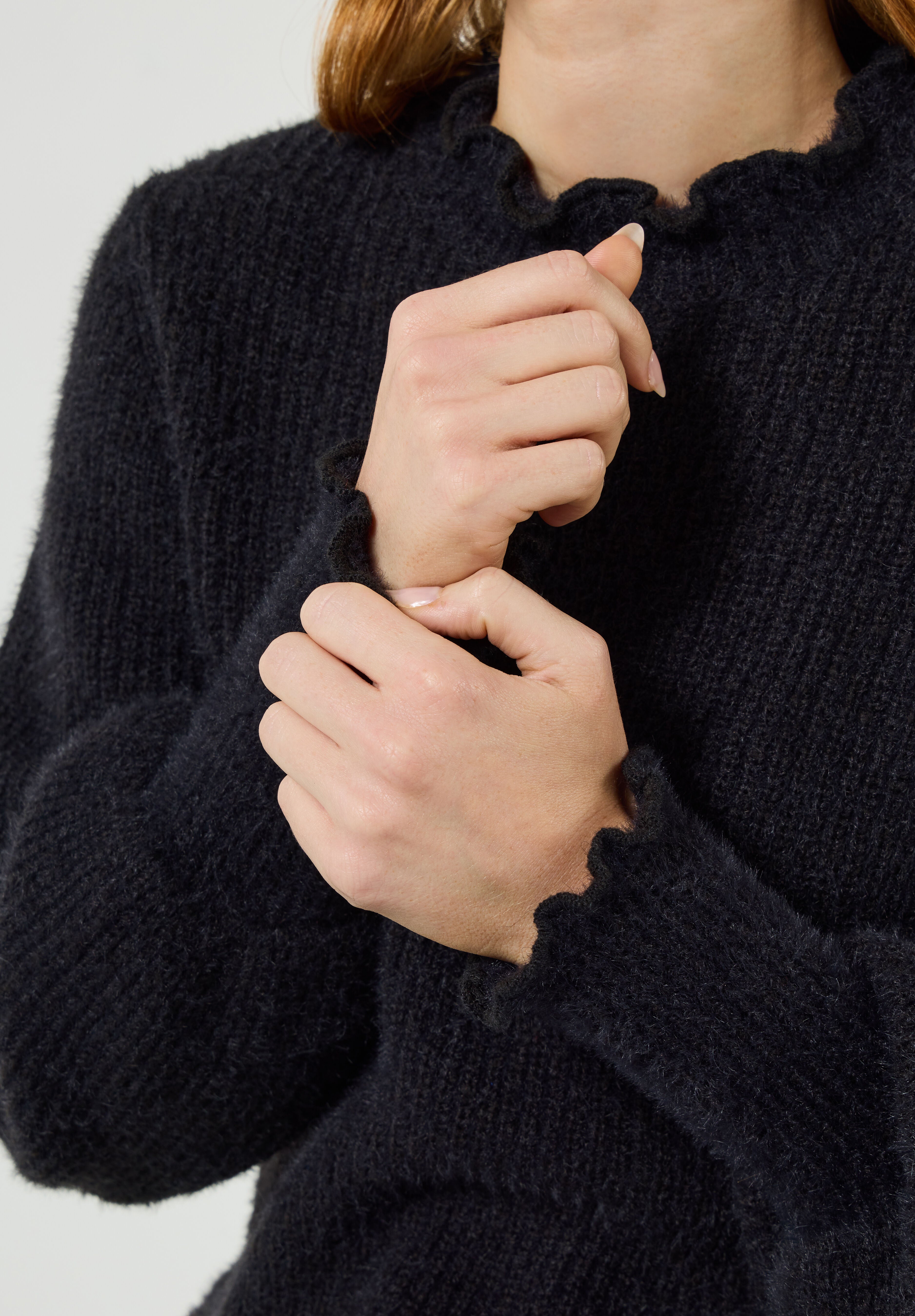 Lofty Mockneck Sweater, BLACK, on-hover image number 1