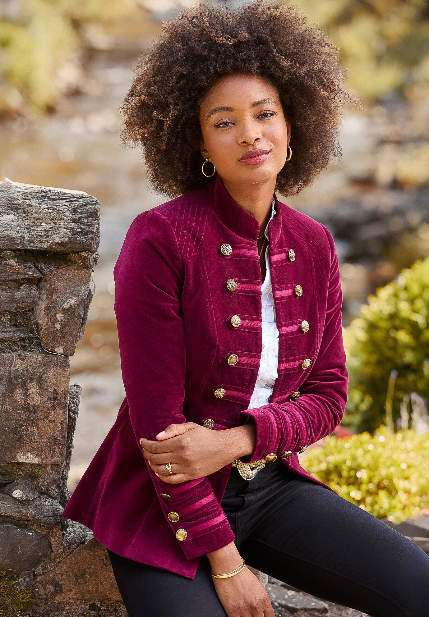 Faux Suede Military Jacket