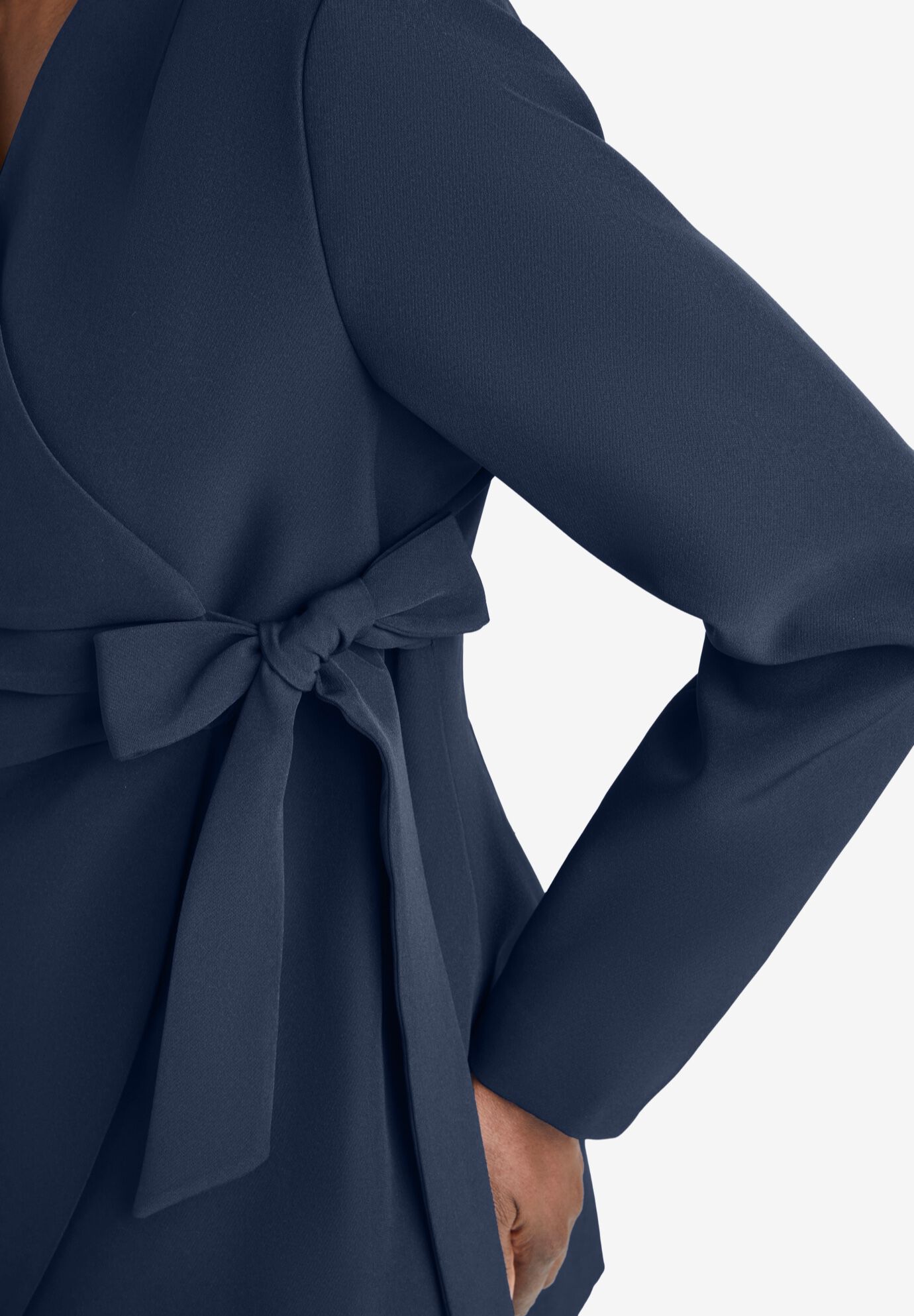 2-Piece Wrap Jacket Skirt Suit, , alternate image number 2