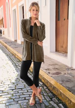 Stretch Cotton Zip Front Hi-Low Jacket