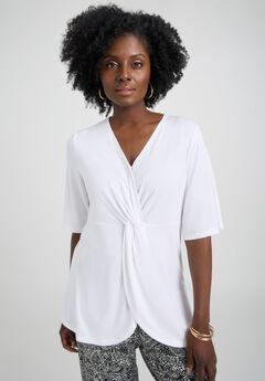 Asymmetrical Twist Neck Tunic