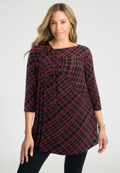 Twist-Front Trapeze Tunic