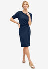 Crepe Button Shoulder Top, , alternate image number null