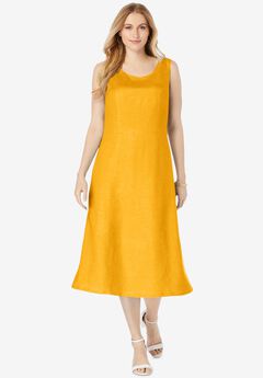 Linen Fit & Flare Dress