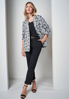 Flocked Floral Blazer