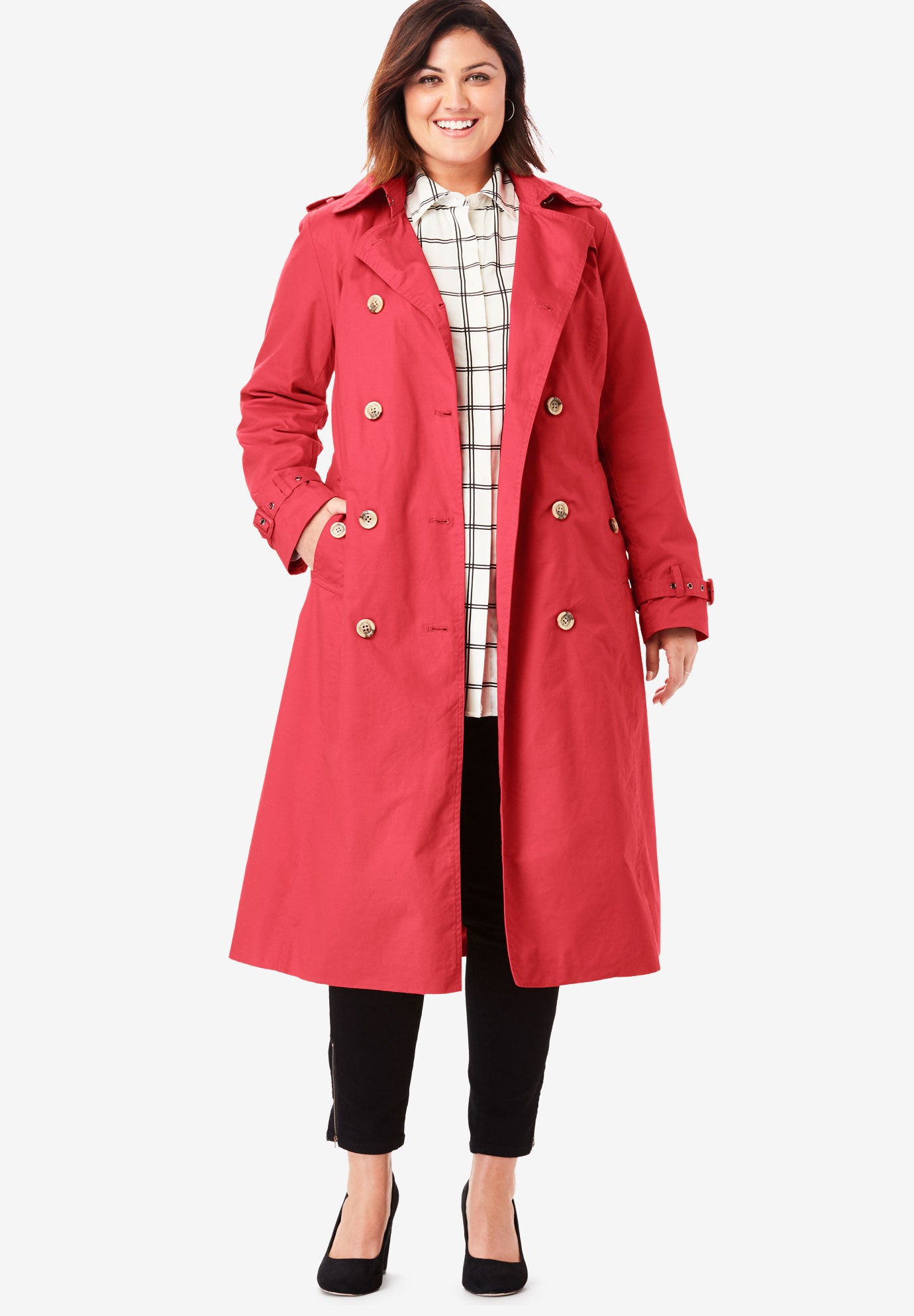 plus size trench jacket