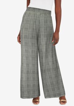 Stretch Knit Wide Leg Pant