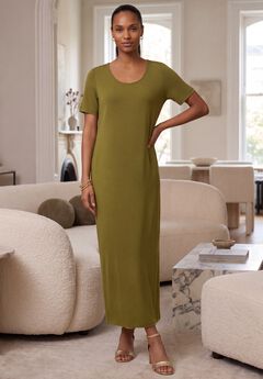 2-Piece Stretch Knit Duster Set