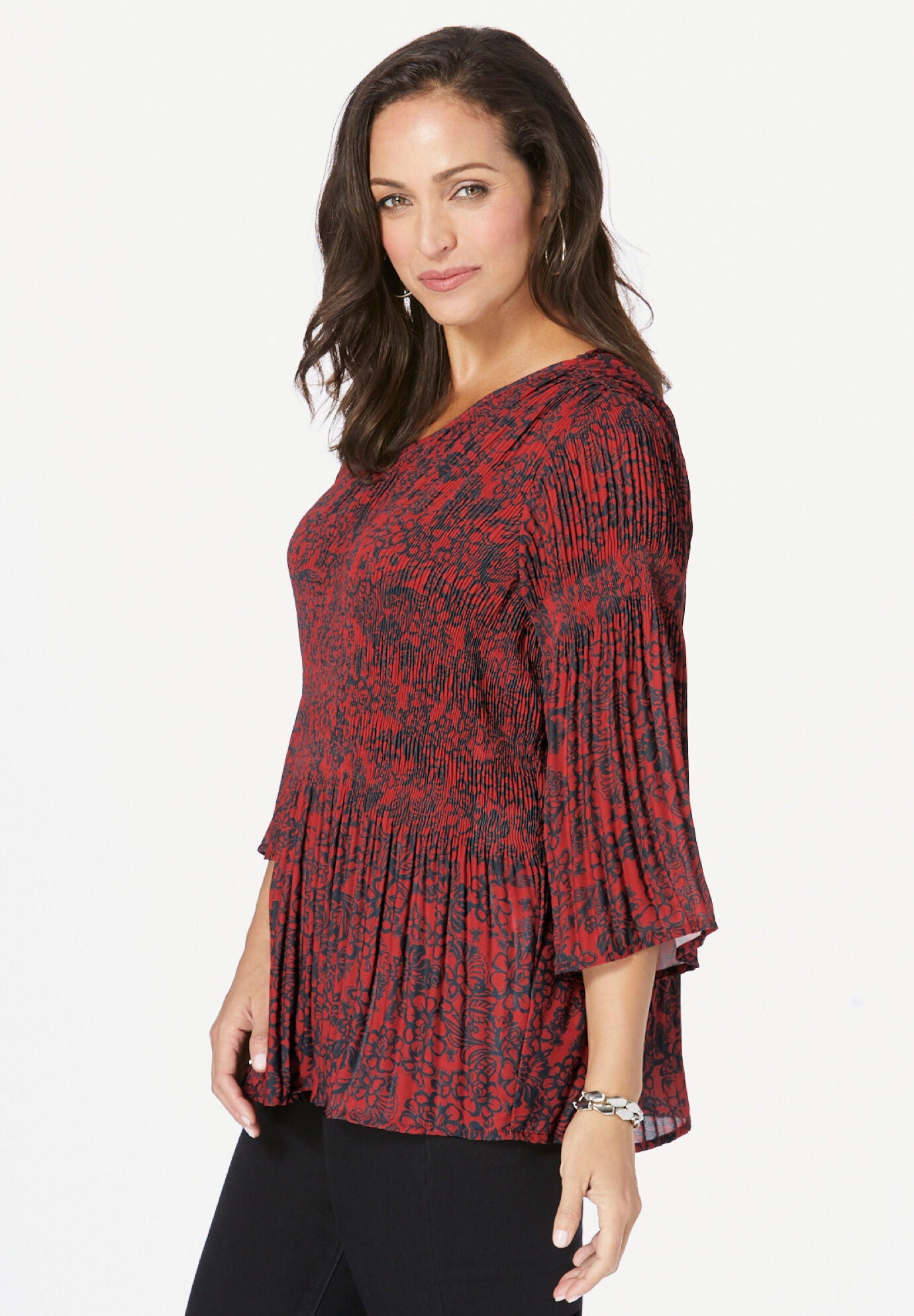 Pleated Blouse, , alternate image number 2