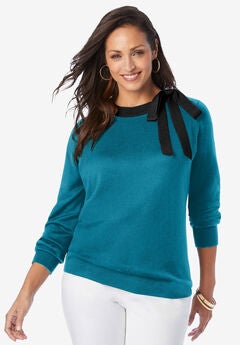 Tie-Neck Sweater