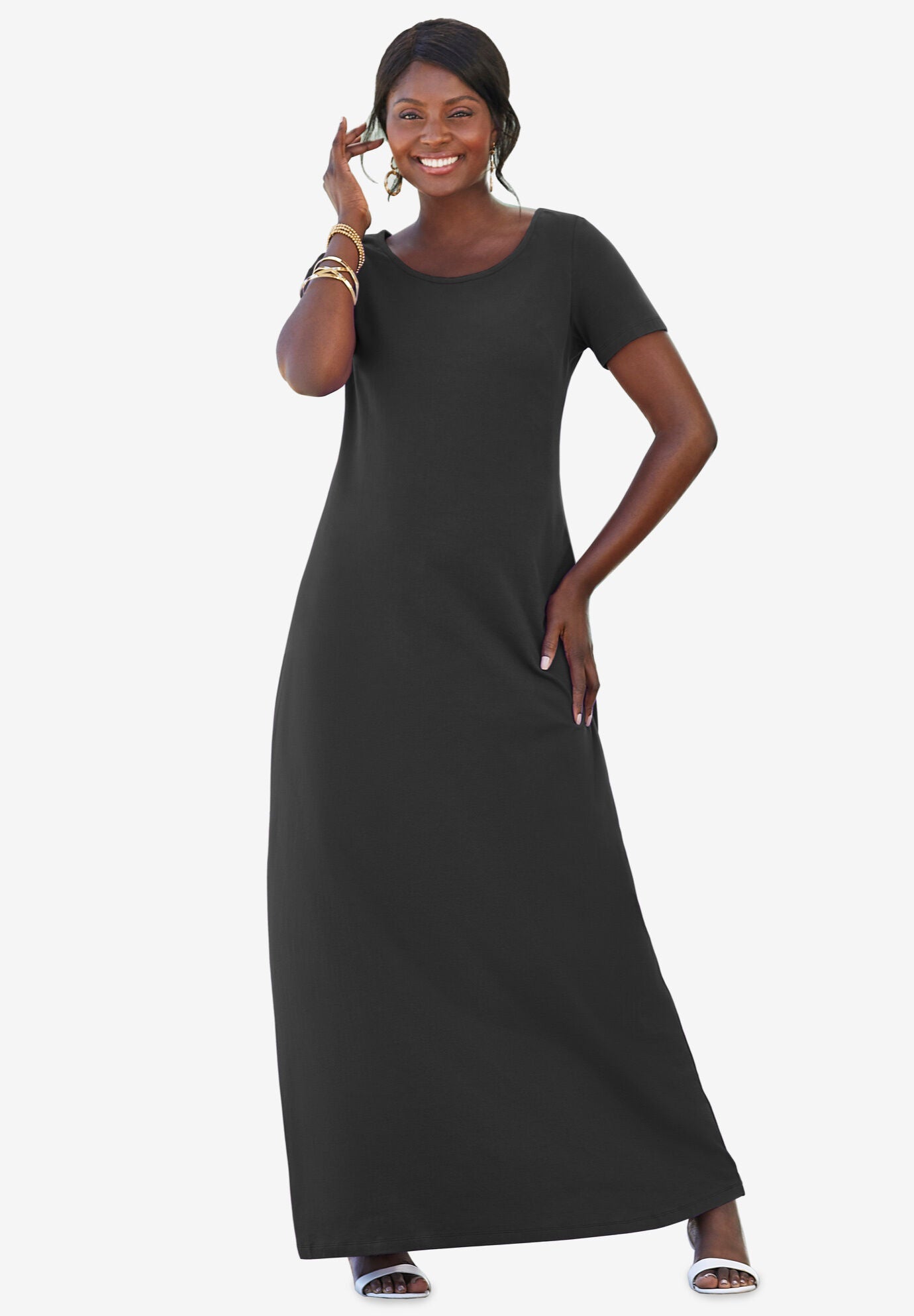 smocked black dress Nova COLOR - LKSOD1155:Hot Pink A woman in a alex-fixed