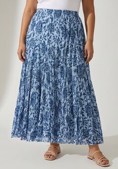 Flowing Crinkled Maxi Skirt