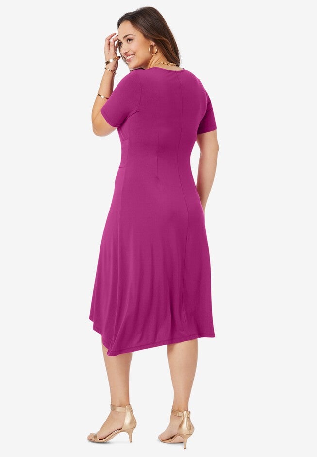 Asymmetrical Hem Dress, , on-hover image number 1