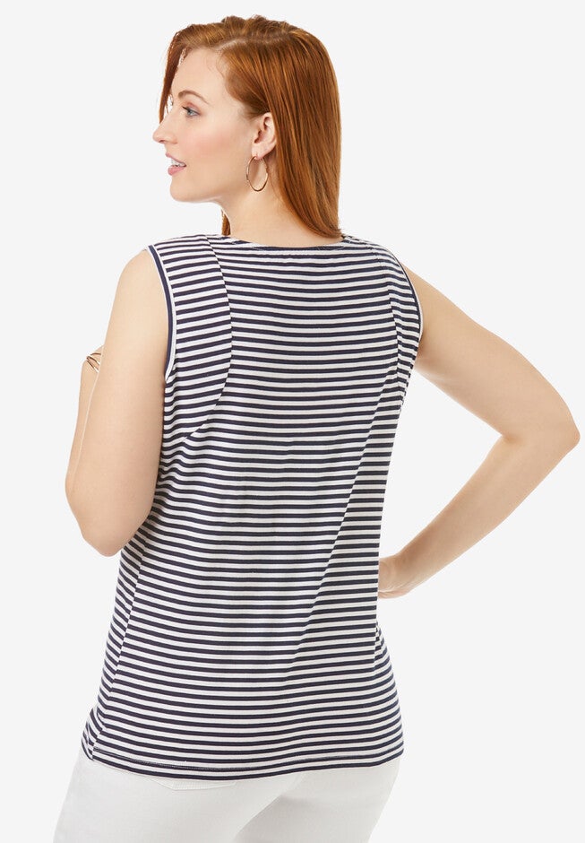 Tie Front Tank, , on-hover image number null