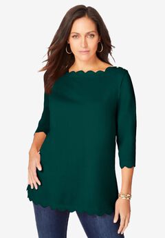 Scallop Boatneck Tunic