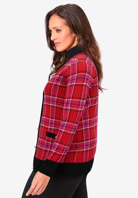 V-Neck Cardigan Sweater, , alternate image number null