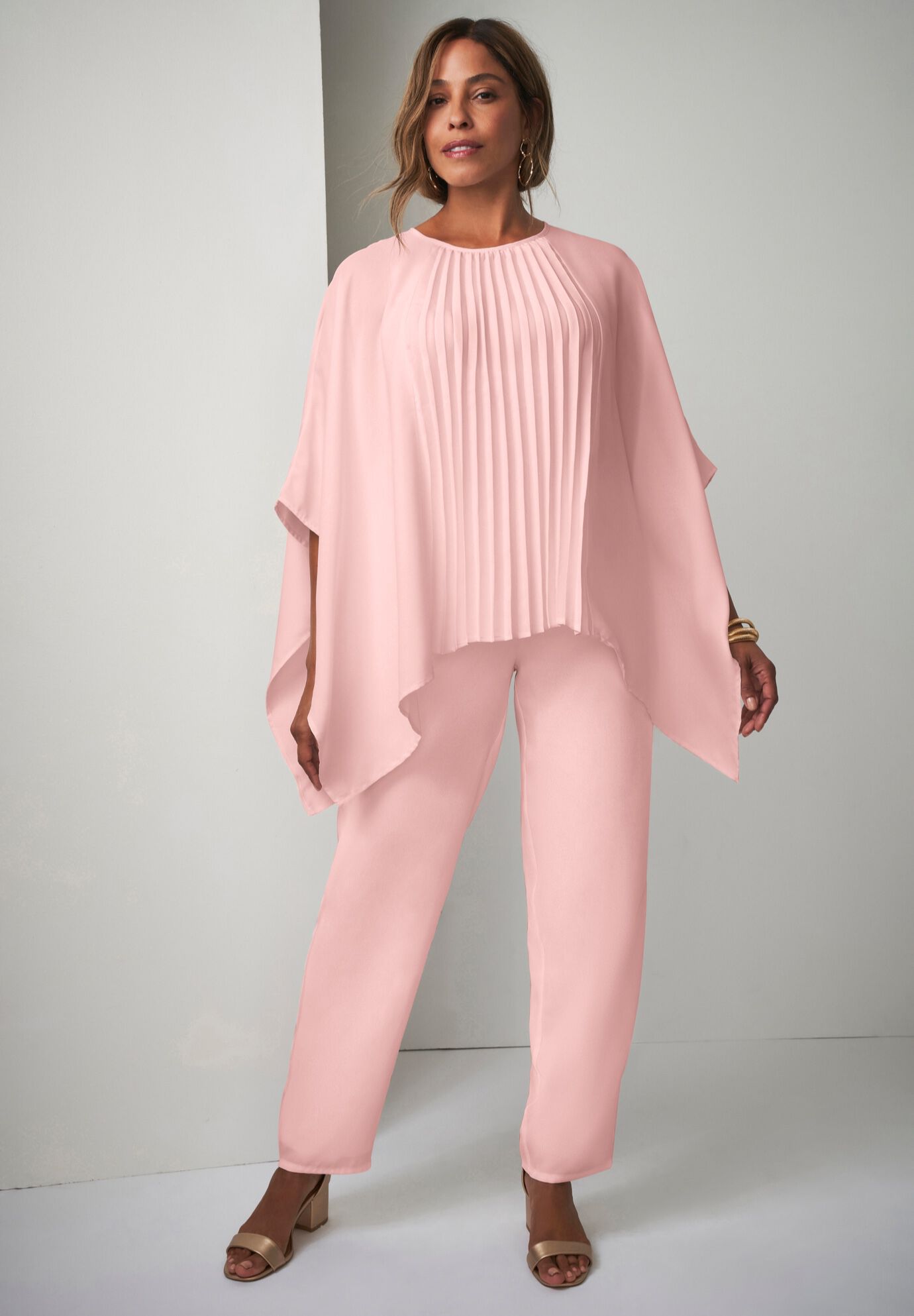 2-Piece Georgette Pantset, SOFT BLUSH, hi-res image number 0