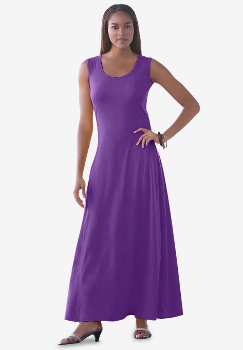 Flared Tank Dress, PURPLE ORCHID, hi-res image number null