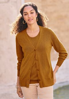 Button Front Cashmere Cardigan
