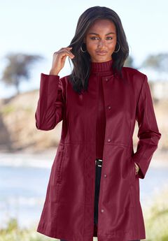 Plus Size Brown Leather Jackets For Women
