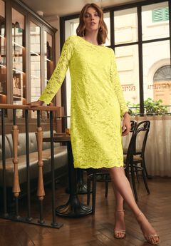 Stretch Lace Shift Dress