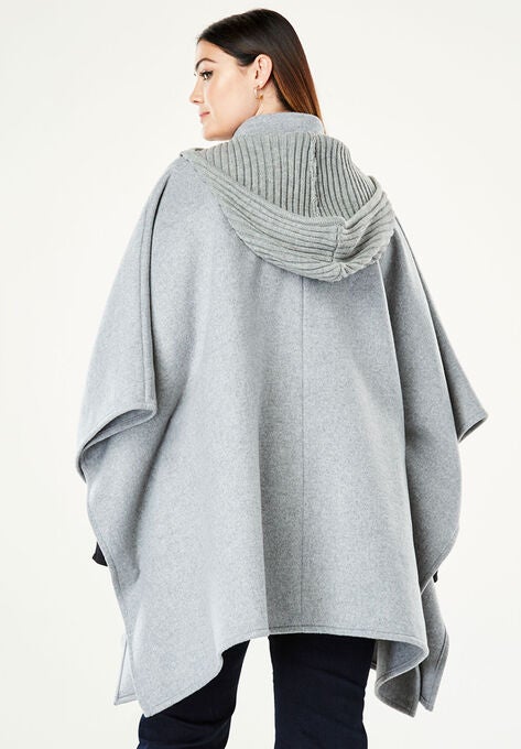 Wool Cape Coat Plus Sizewool Coats Woman Within