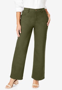 True Fit Stretch Denim Wide Leg Jean