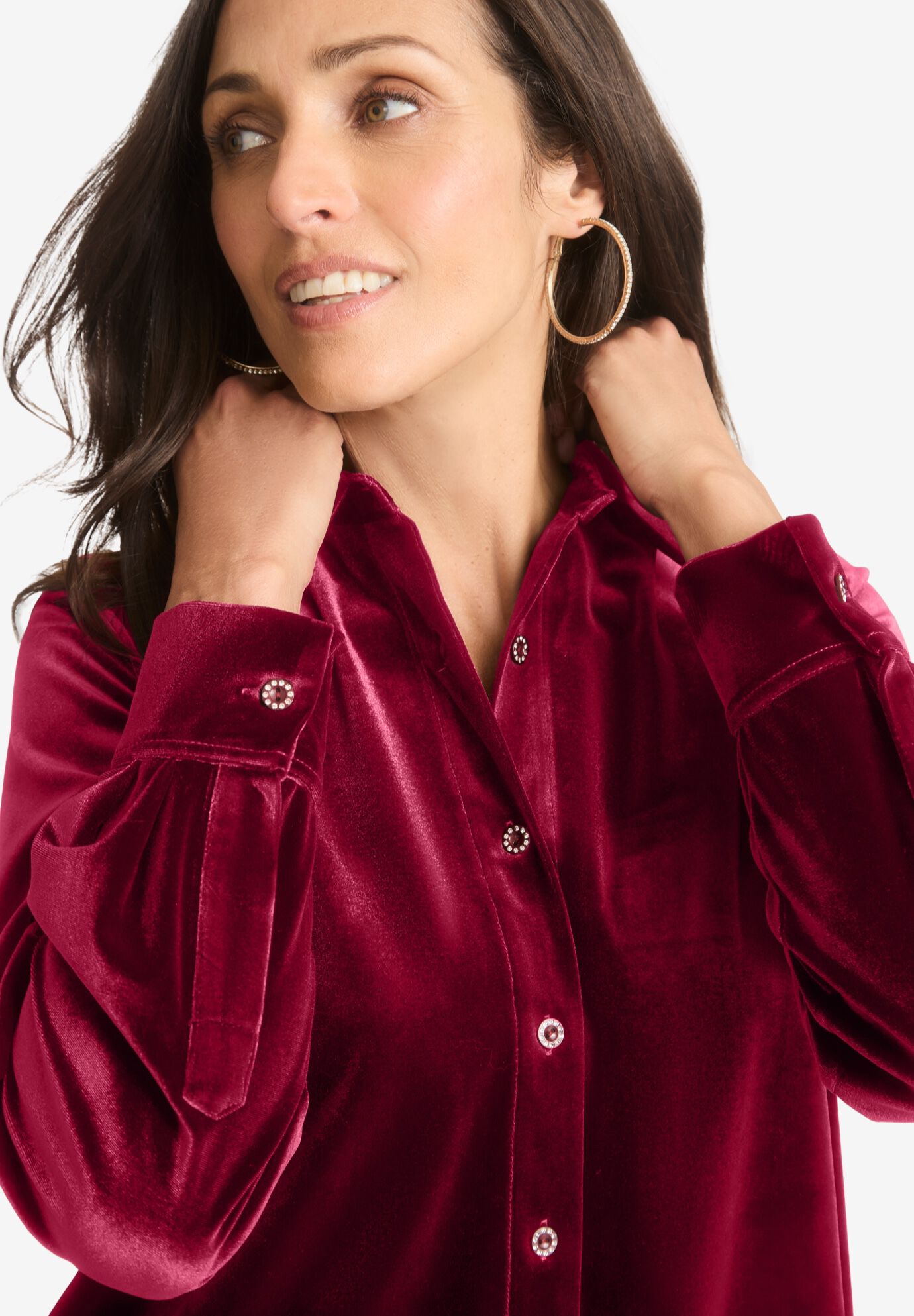 Velour Button 2-Piece Set, , alternate image number 2