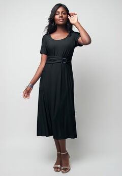 Buckle Midi Dress