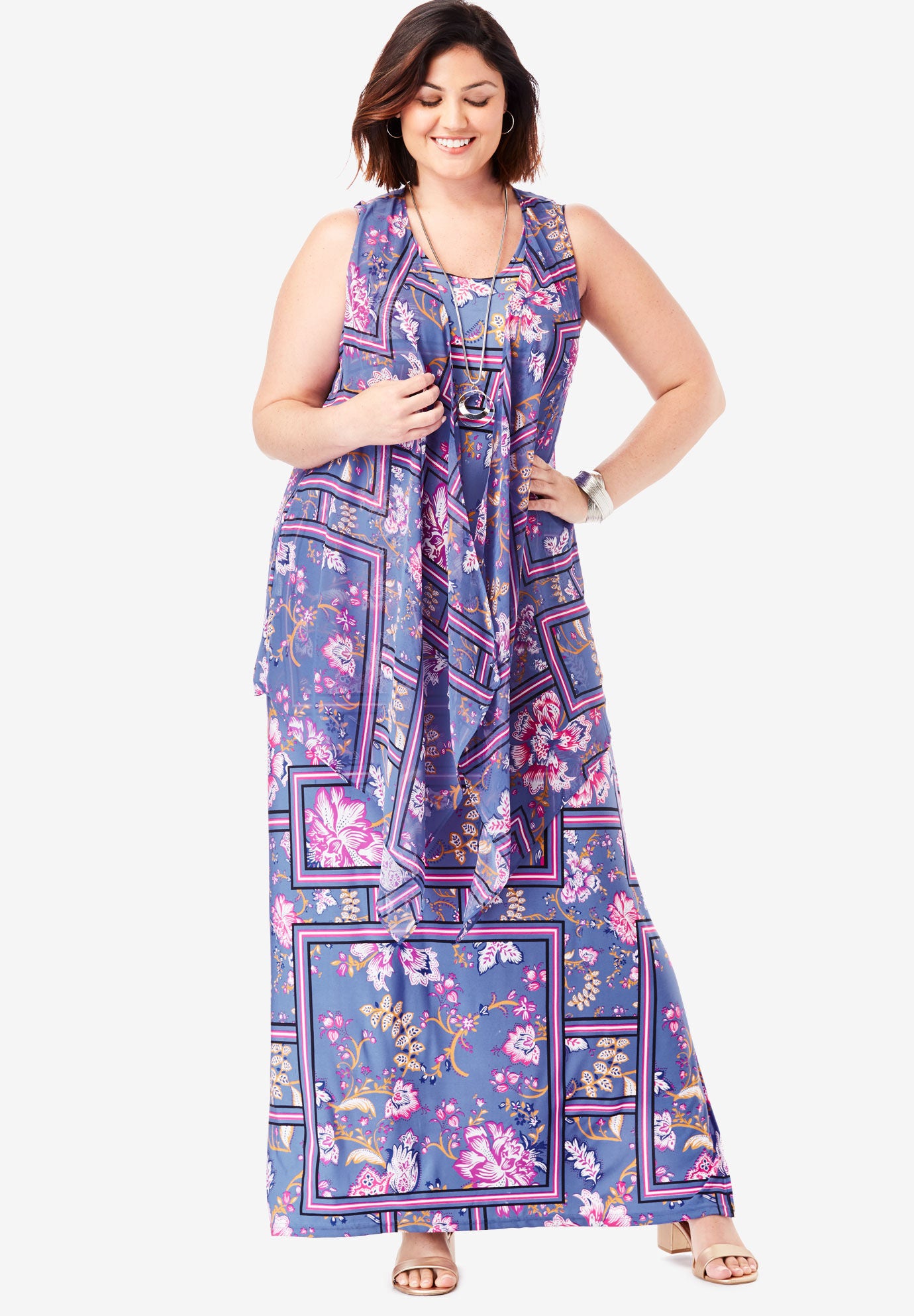 woman within maxi dresses