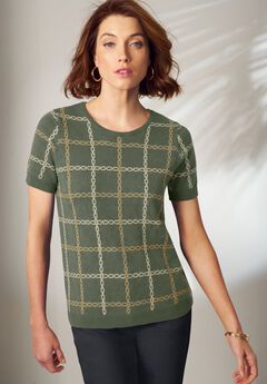 Fine Gauge Crewneck Knit Shell