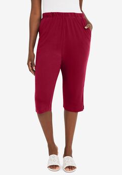 Plus Size Capri Leggings With Pockets