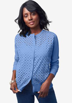 Blue Plus Size Cardigans