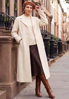 Full Length Wool Blend Coat