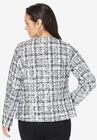 Collarless Tweed Blazer, , on-hover image number null