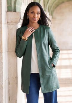Three-Quarter Leather Jacket