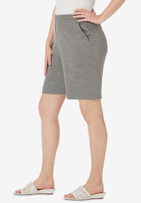 Soft Ease Knit Shorts, , alternate image number null