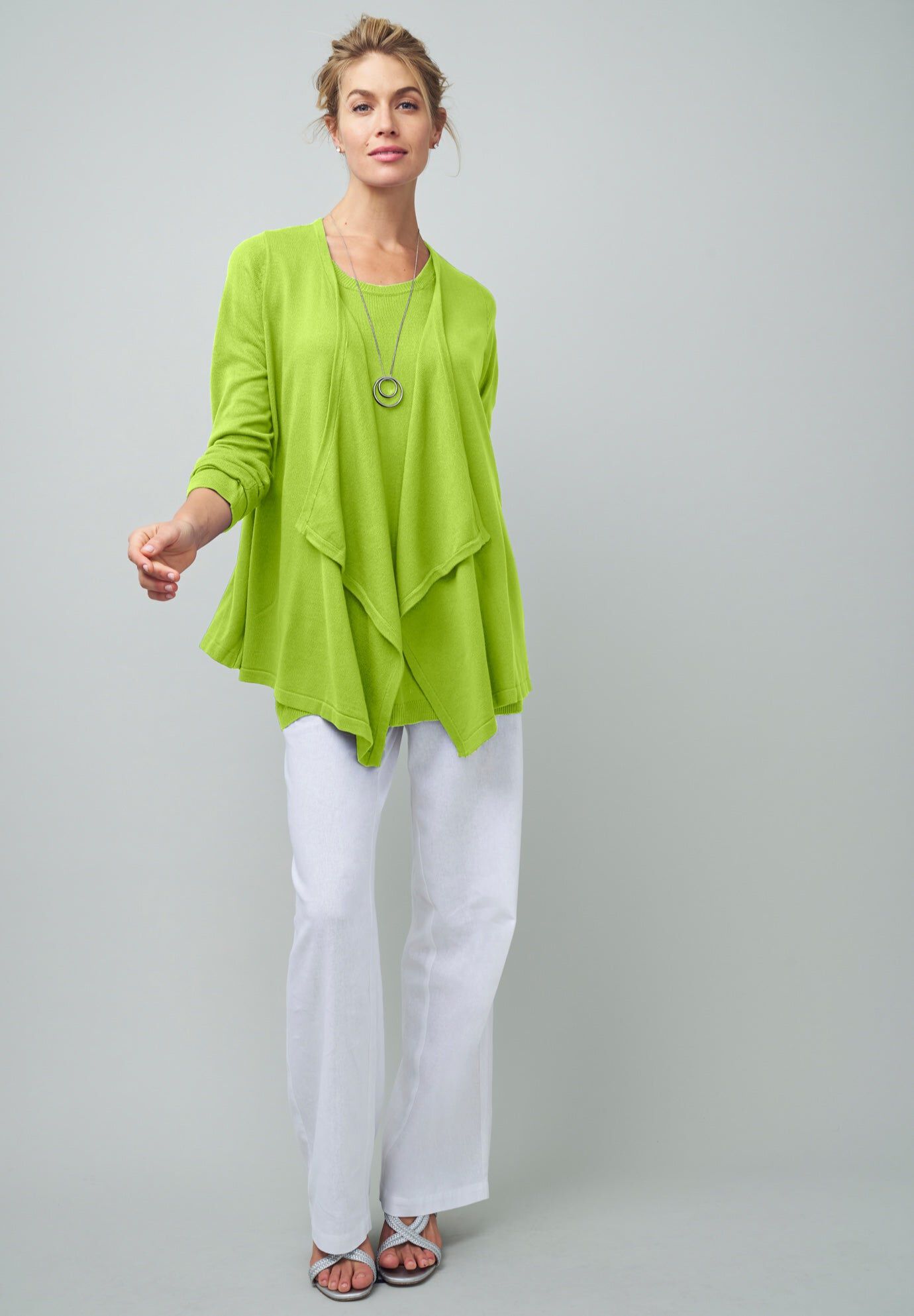 Flyaway Cardigan, DARK LIME, hi-res image number 0
