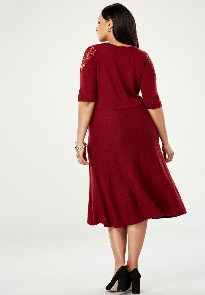 Applique Sweater Dress, , on-hover image number null