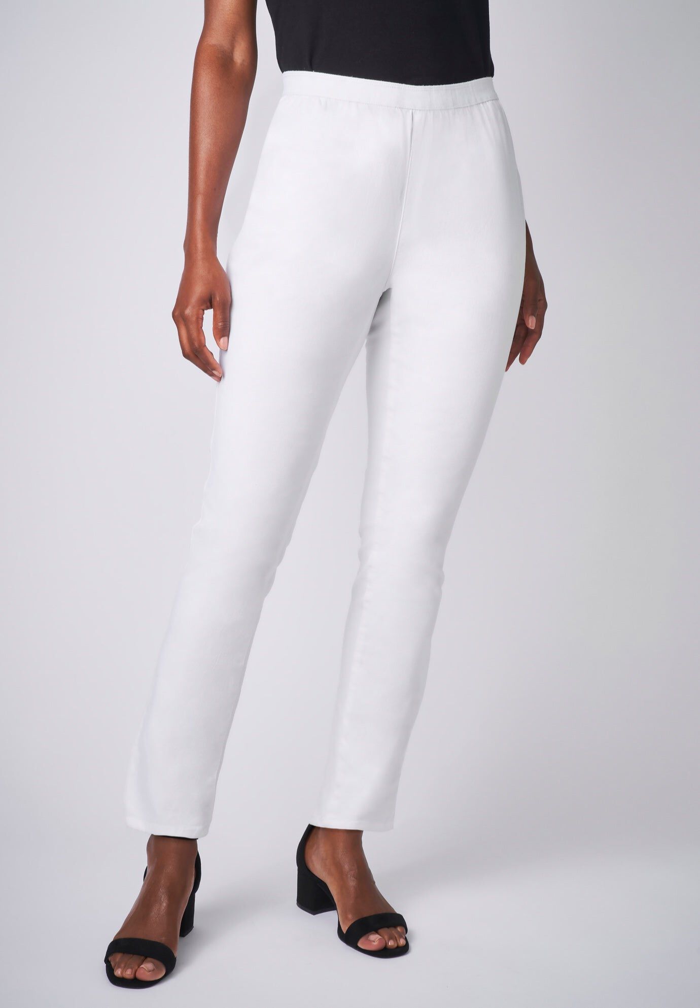 Stretch Denim Straight-Leg Jegging, WHITE, hi-res image number 0